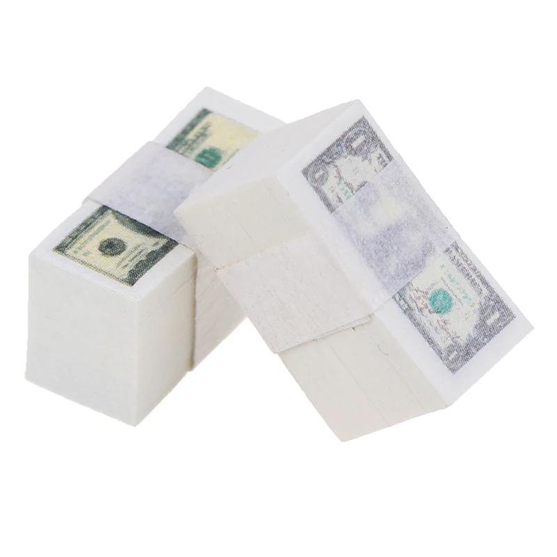 1/12 весы набор миниатюрных игральных денег Us $100/$1 банкноты Куклы Аксессуары для