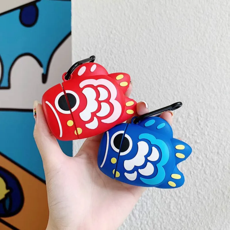 3D Силиконовый наушник чехол для Airpods 2 Чехол милый собака утка мультфильм чехол для Airpods 1 чехол для наушников кольцо ремень