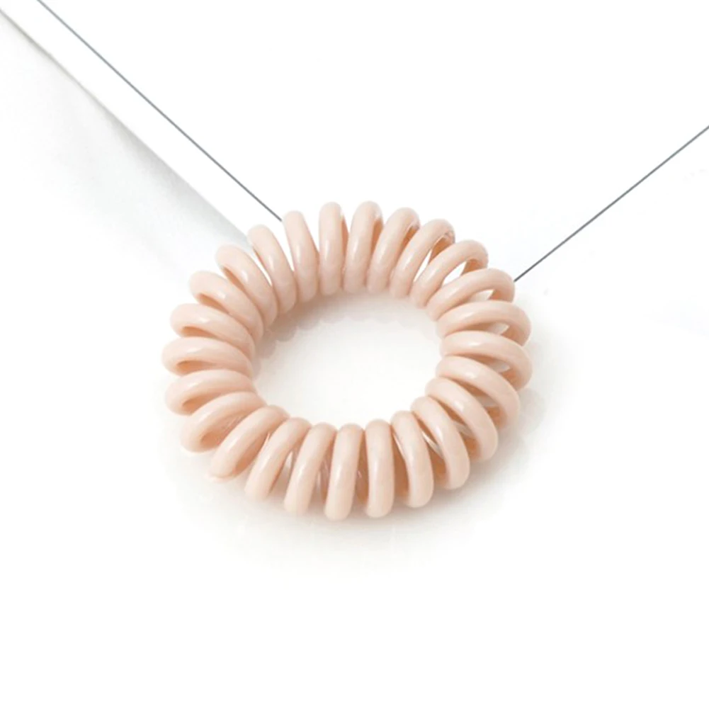 Разноцветные эластичные резинки для волос в форме спирали хвоста резинка