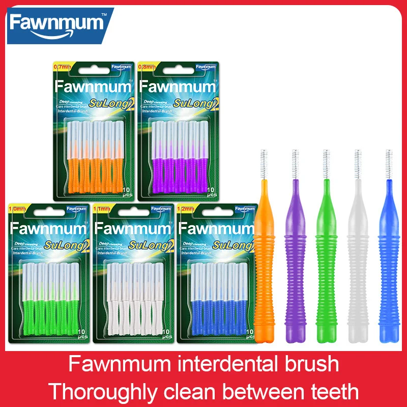 

Fawnmum Dental 3x10Pcs Adult Interdental Brush Toothpicks L-shape Interdental Toothbrush Tooth Gums Clean Teeth Stick Oral Care
