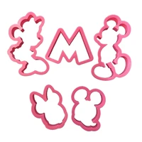 new 5pcs cake tools animal mouse cookie cutter set christmas biscuit stamp fondant fudge mould kitchen baking chocolates spring