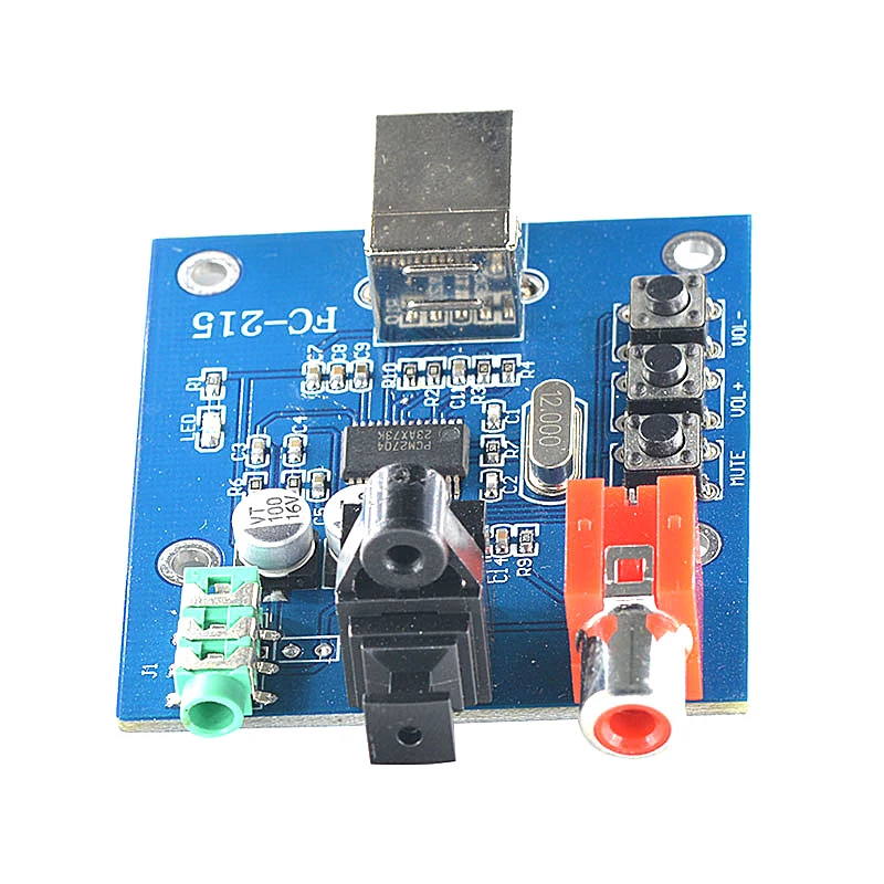 PCM2704 USB DAC to S/PDIF Sound Card Decoder Board 3.5mm Analog Output F/PC | Электронные компоненты и