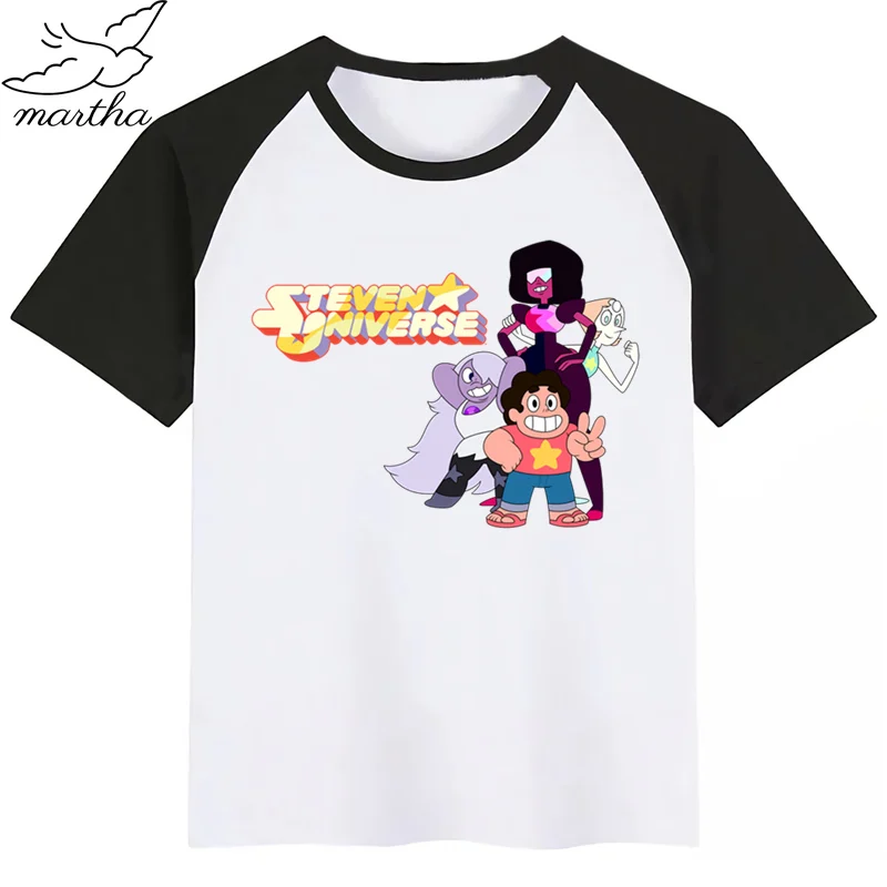 Steven Universe/Новинка детская летняя повседневная футболка для мальчиков и девочек