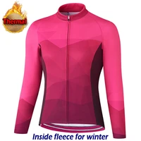 women multi style thermal winter fleece sleeve cycling bike mtb coat outdoors mountain jersey racing bicycle warm clothing 2021
