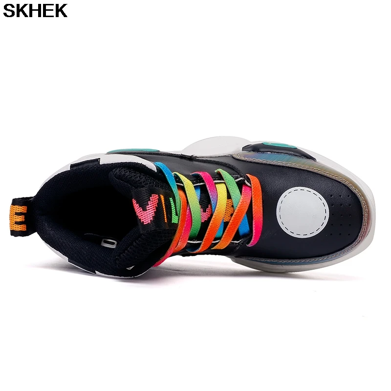 SKHEK 2021 Children USB Charge Colorful Led Back Light Shoes Mesh Girls Flash Luminous Sneakers Boys Glowing Kids | Детская одежда и
