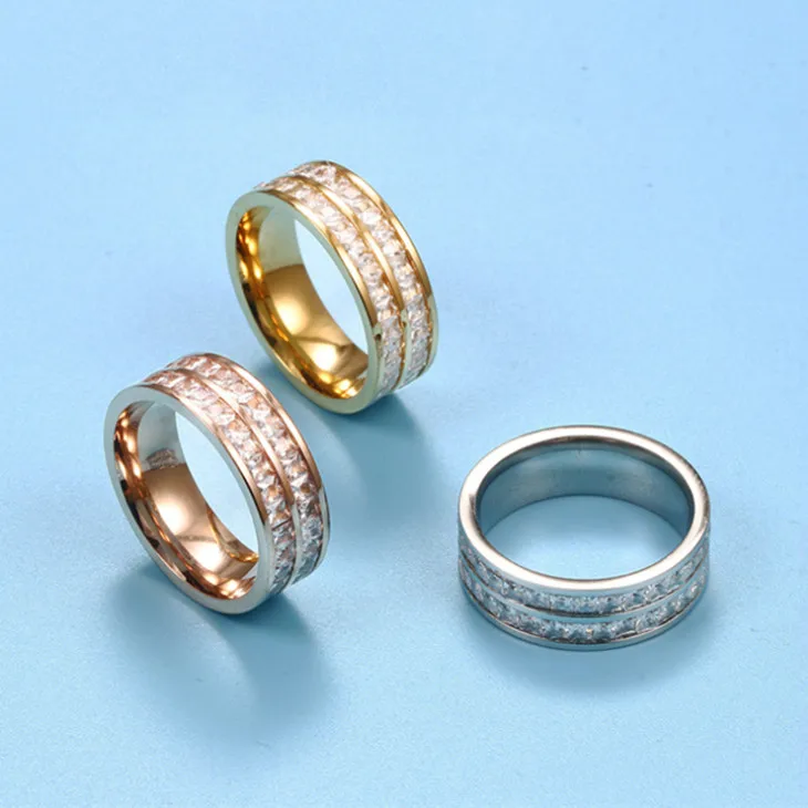 Серебряный Кристалл Камень золотой дизайн женское кольцо модное на палец