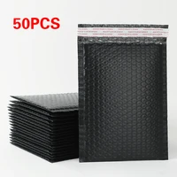 50pcs black poly bubble mailer envelopes padded mailing bag self sealing packaging bag gift wrap storage usable space 20x284cm
