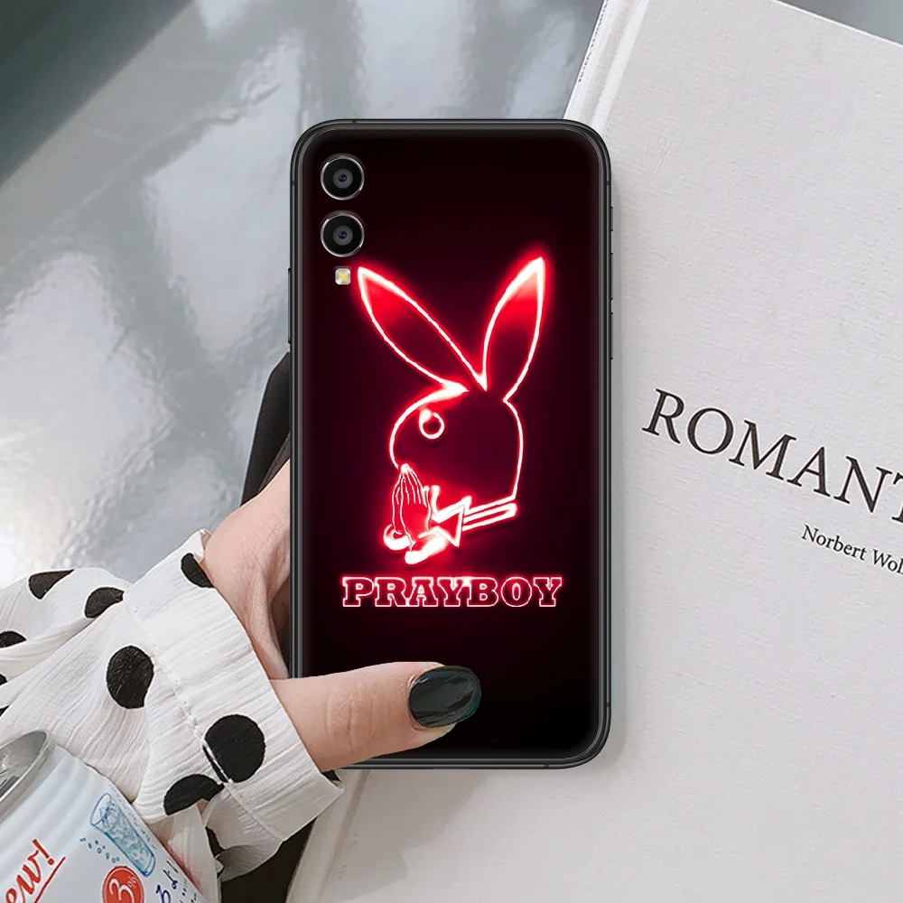 

Fashion Brand Playboys Rabbit Phone Case For Huawei Honor 6A 7A 7C 8 8A 8X 9 9X 10 10i 20 Lite Pro Play black Prime Soft Hoesjes