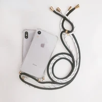 strap cord chain phone case for xiaomi redmi note 10 10s 9s 9 9t 8t 8 7 6 5 pro max lanyard transparent tpu protect cover