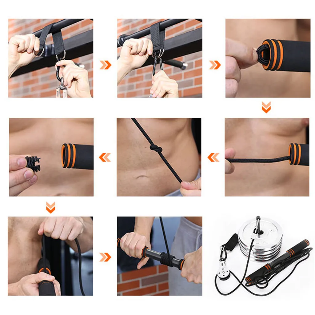 Forearm Grip Workout Hand Strengthener Exerciser Wrist Roller Sports Indoor Fitness Gym Exercise Equipment | Спорт и развлечения