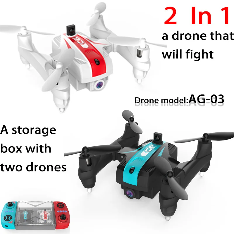 2в1 мини инфракрасный боевой беспилотник с Hd камерой 720P FPV wi-fi-квадрокоптер складная игрушка Rc для детей высота удержания включает в себя 2 дрона