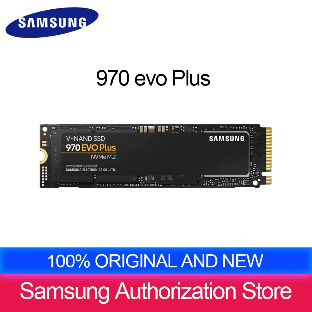 Фото Внутренний жесткий диск SAMSUNG M.2 SSD 1 ТБ 250 ГБ 500 Гб 2 970 EVO Plus M2 2280 TLC PCIe Gen 3 0x4 NVMe |