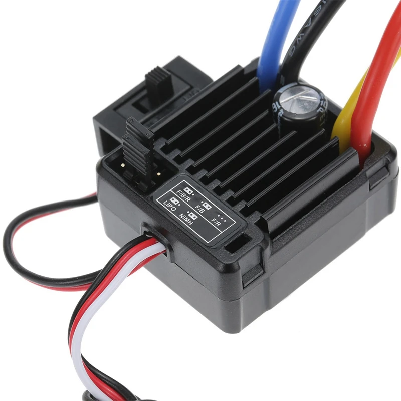 

For 1/10 Tamiya Traxxas Redcat HPI RC Car Parts WP-1060-RTR Waterproof 2S-3S 60A Brushed ESC