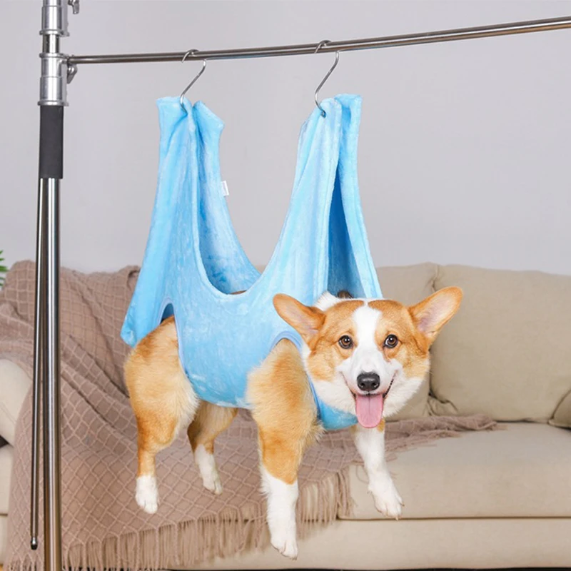 

Гамак для собак и кошек, фланелевая мягкая подвесная сумка для груминга домашних животных, с зажимом для ногтей, для купания