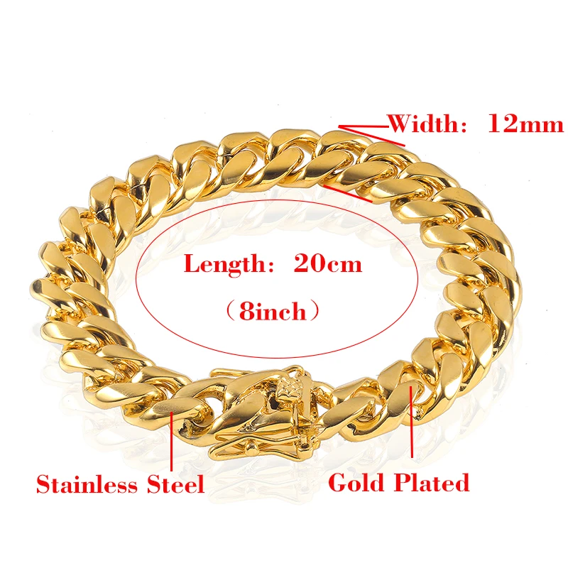 Ожерелья Майами из кубинской цепи Ювелирное Украшение в стиле хип хоп панцирное