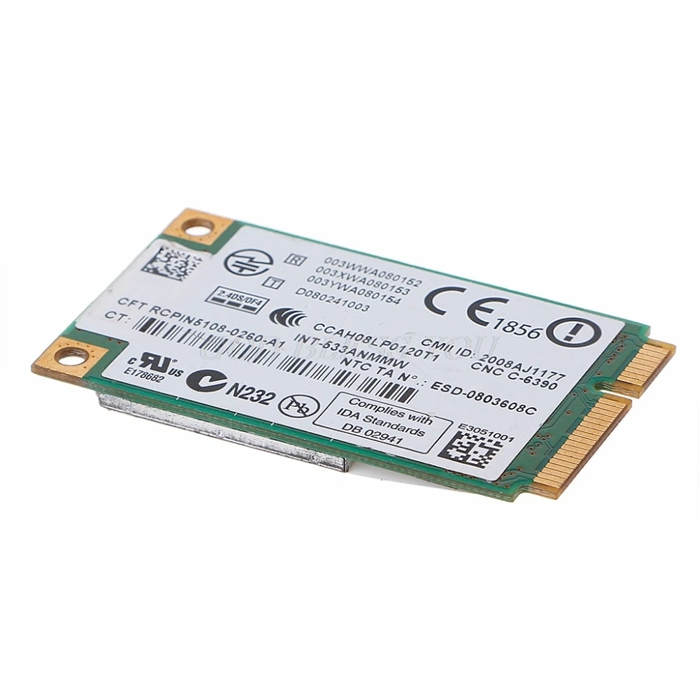 2 4 GHz & 5 0 5300 533AN_MMW беспроводной WLAN WiFi Mini PCIe Card 802.11n + 450Mbps модуль устройства Link Прямая