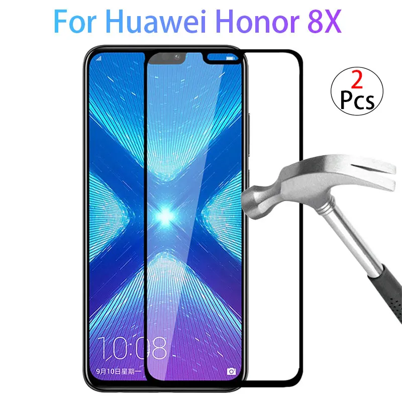 2 защитного стекла для Huawei Honor 8x защитный чехол экрана 8 X X8 закаленное стекло с