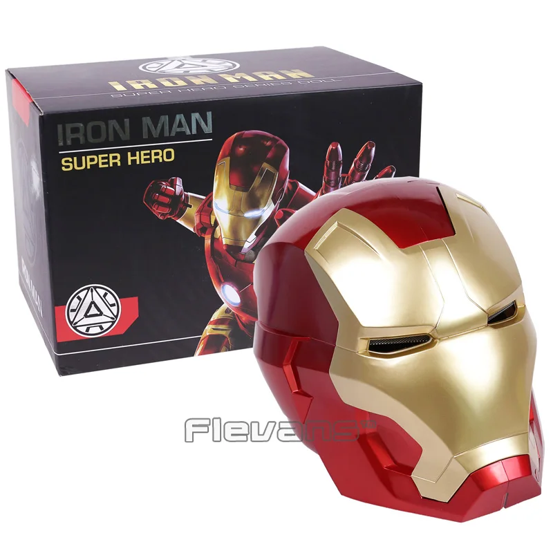 champagne Мстители Железный человек Шлем косплей супергерой Marvel Tony Stark экшн фигурка сенсорная маска с светодиодный легкий шлем - Цвет: champagne