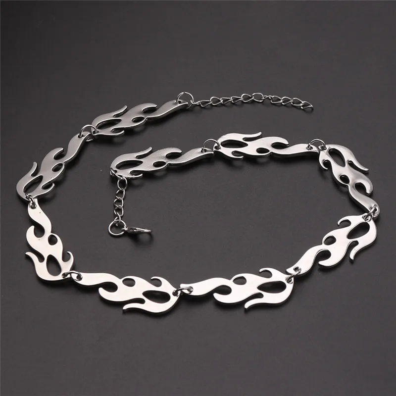 Ювелирные изделия Харадзюку ожерелье Пламя уличная аксессуары колье Рок цепь