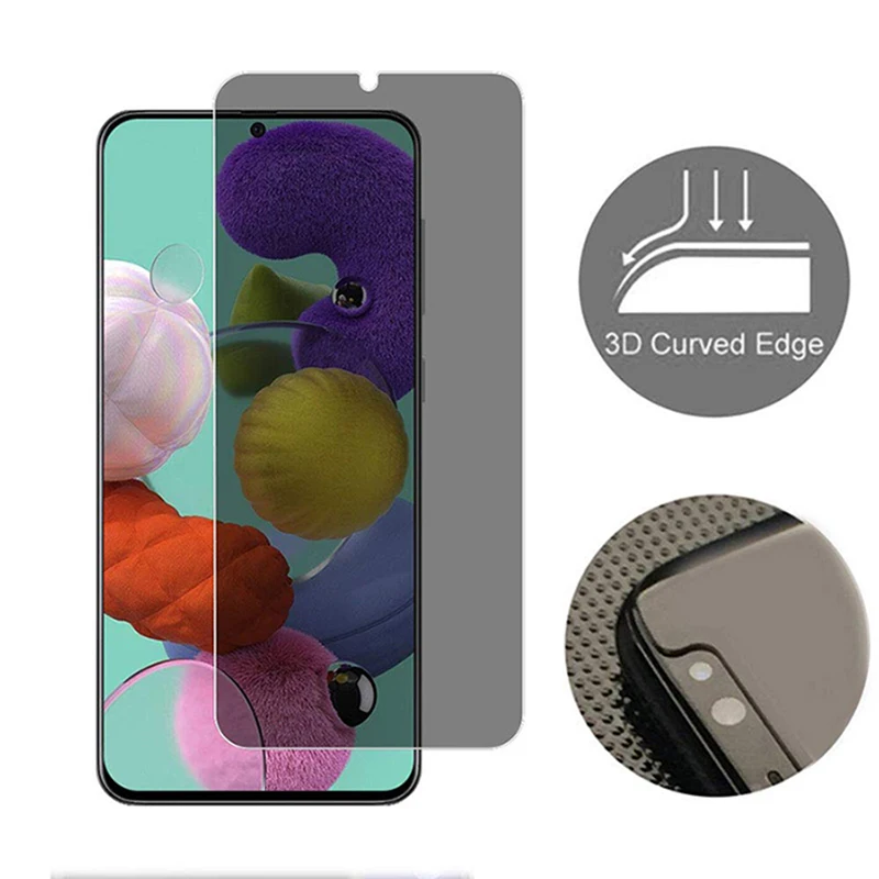 2PCS Anti Spy Tempered Glass For Samsung S20FE A51 A71 A21 A31 A11 A12 A32 Screen Protector For Samsung M11 M31 A50 M21 M51 Film