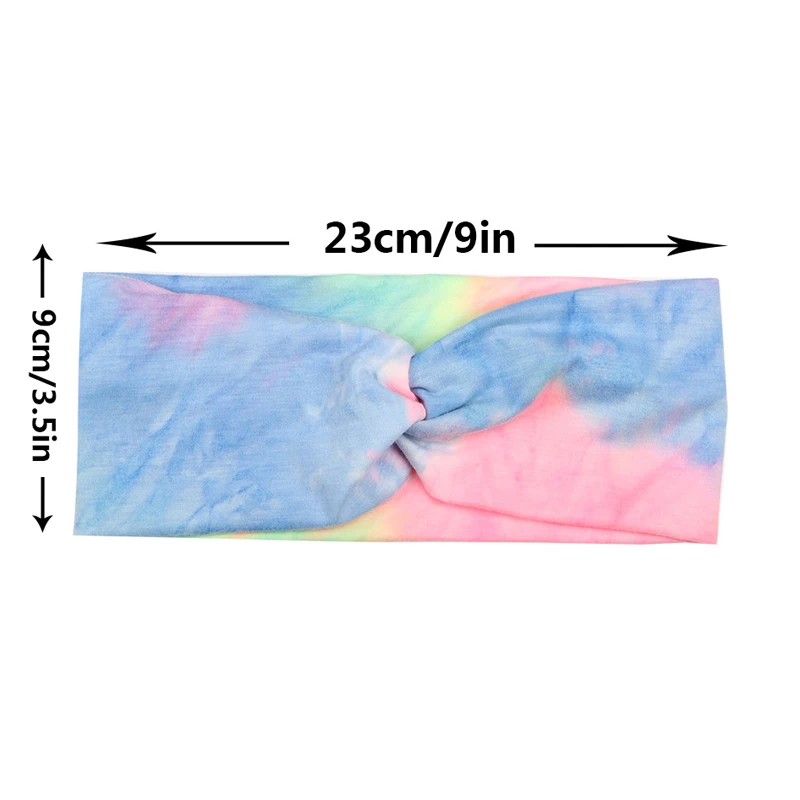 

Wide Cross Tie Dye Headbands Twist Cloth Sport Yoga Stretch Hairbands Fashion Turbans For Women Girls Ladies Hair Accessories