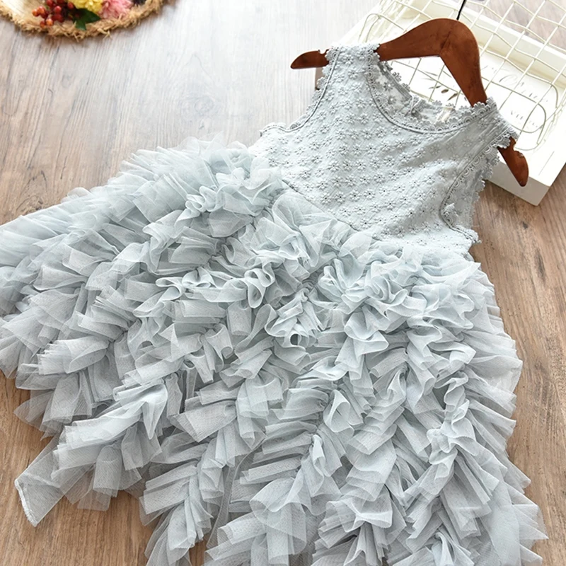 Baby Clothing Summer Girl Dress Tulle Flower Kids Party Dresses For Girls Infant Events Ceremony Wedding Gown 4 5 8 Year | Детская