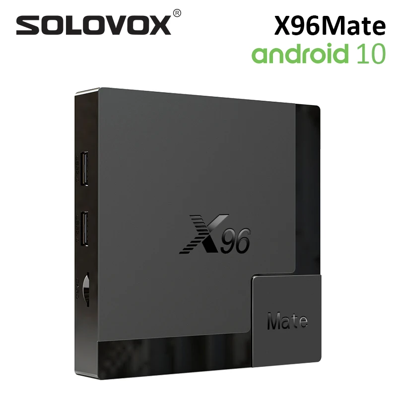 SOLOVOX 2020 X96 Коврики Android 10 Смарт ТВ коробка 4 Гб оперативной памяти 32 встроенной