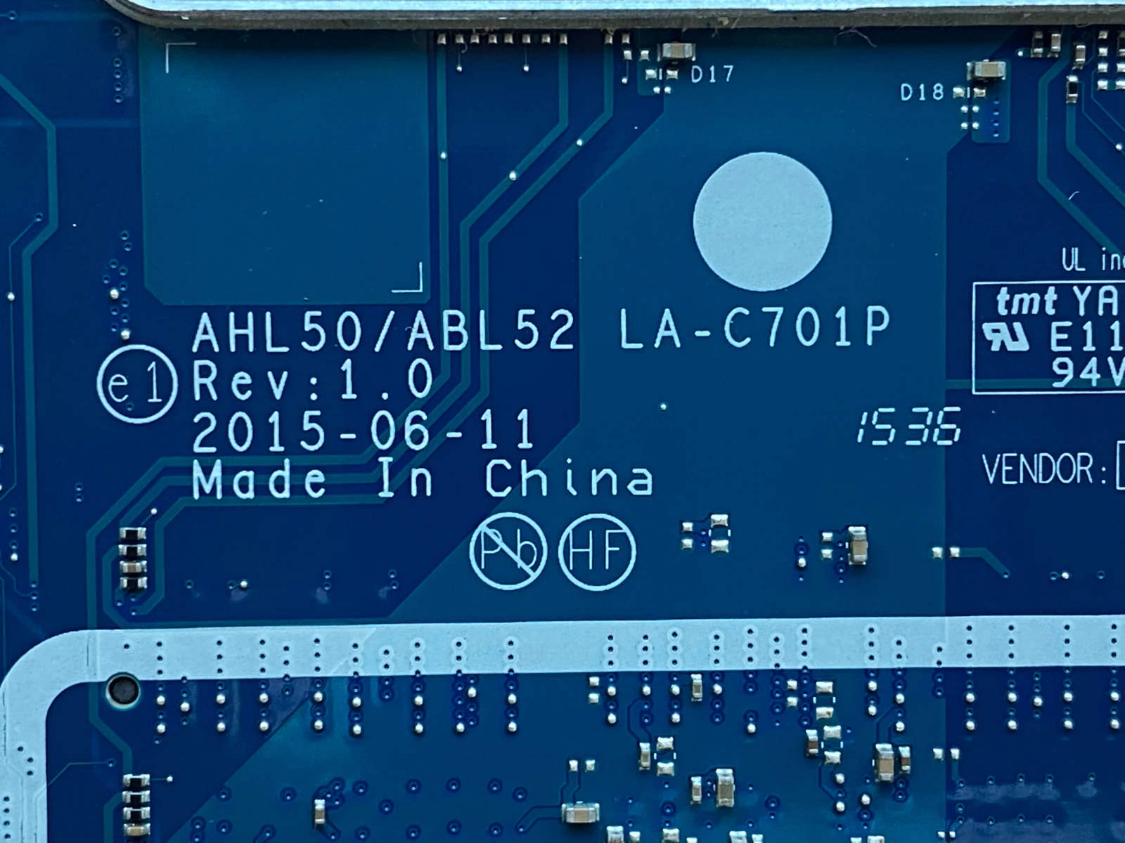 Высокое качество 816435-601 для HP 15-AC 250 G4 Материнская плата ноутбука AHL50/ABL52 LA-C701P SR1EK