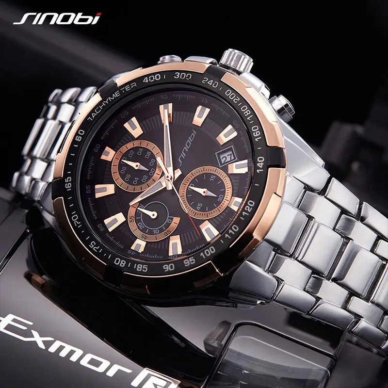 

New Luxury Fashion Business Men Watch Stainless Steel Strap Multi-function Waterproof Quartz Fashion Men Watch Relogio Masculino