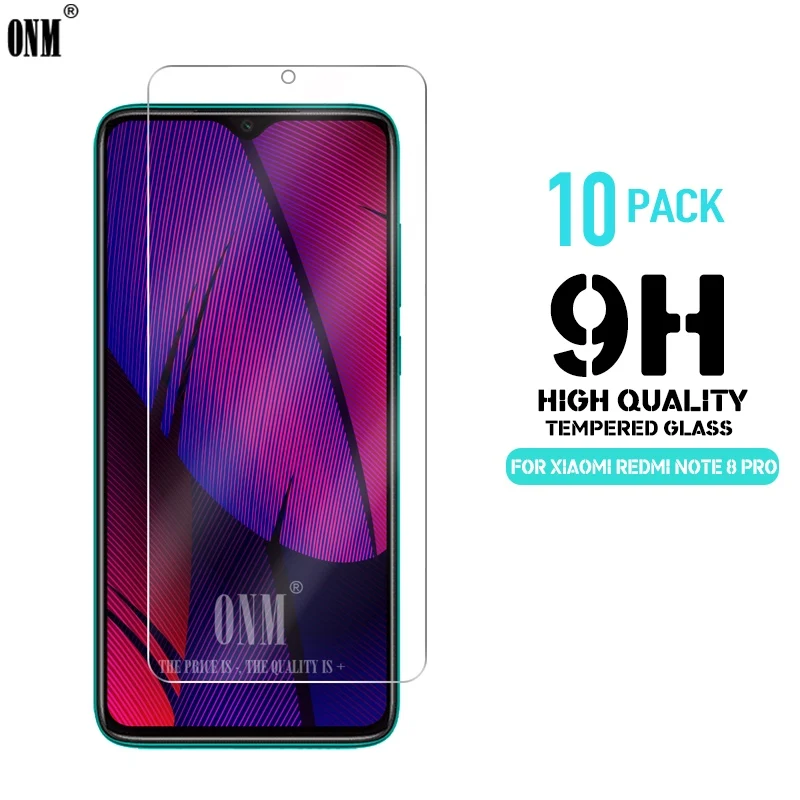 10 шт. закаленное стекло для Xiaomi Redmi Note 8 T/Note 8 Pro защита экрана 9H закаленное стекло для Redmi Note 8 защитная пленка