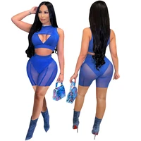 adogirl sheer mesh patchwork tracksuit women sexy cut out crop top and shorts night club party 2 piece set plus size s xxl