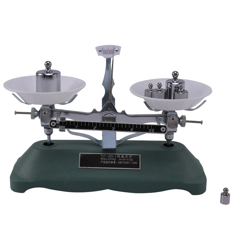 

200G/0.2G Mechanical Tray Balance Scale with Sensitivity Portable Chemical Physics Laboratory Teaching Tool