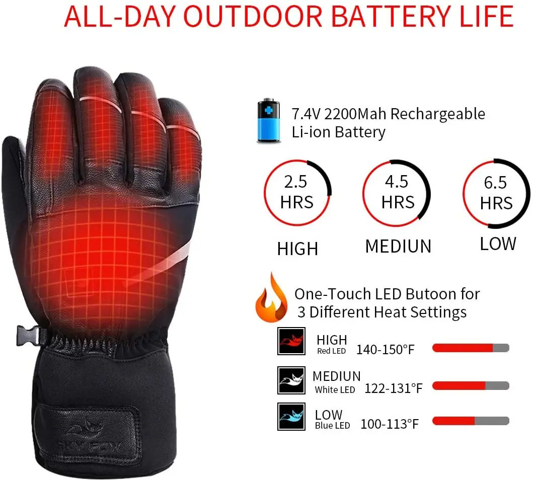 Зимние теплые лыжные перчатки с подогревом Спаситель тепла для мужчин и женщин