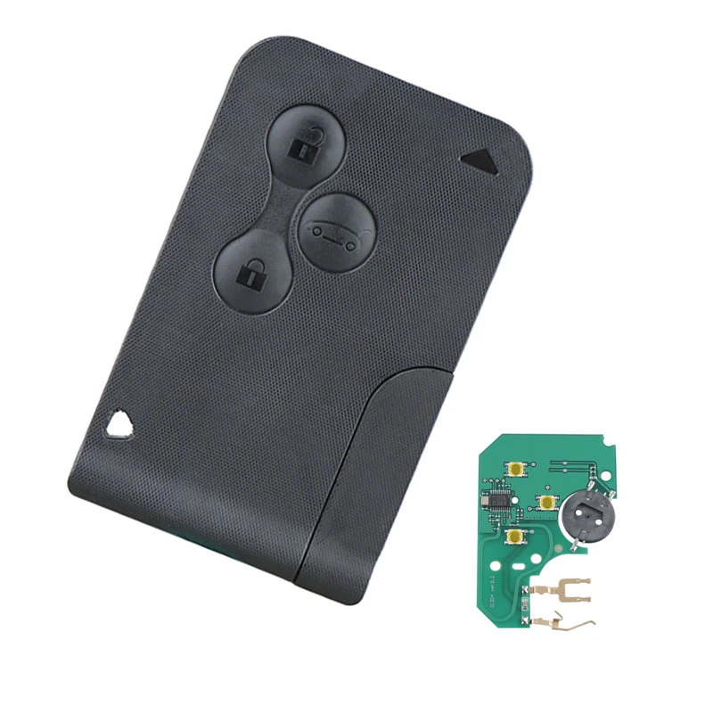 PREISEI без логотипа 3 кнопки автомобильный полный дистанционный ключ для Renault карта