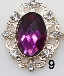 9 Ywxinxi Горячие 10 шт./lot25*30 металлический сплав стразы пряжка с плоской задней стороной для декорирования вестибюлей поделки Рождественские украшения аксессуары - Цвет: 9