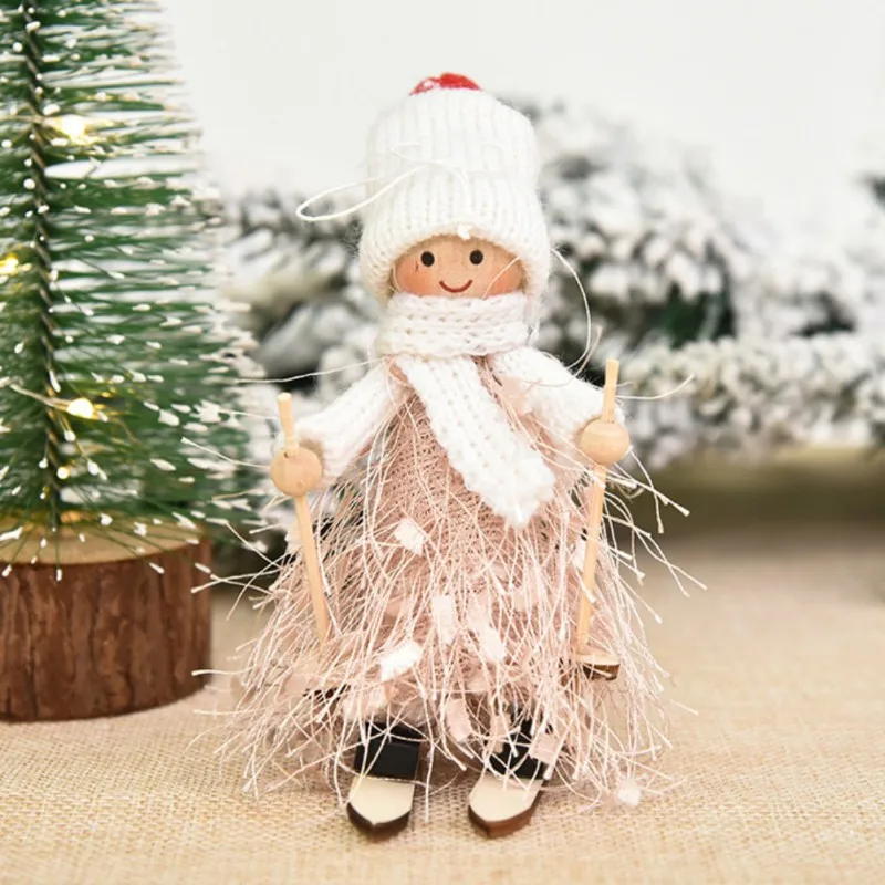 Рождественские уникальные куклы рождественские креативные милые деревянные