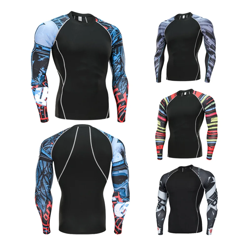 

Top Sports T-shirt Running tights Men's fitness Running Basketball Shirt Base layer Compressed T-shirt cycling underwear shirts