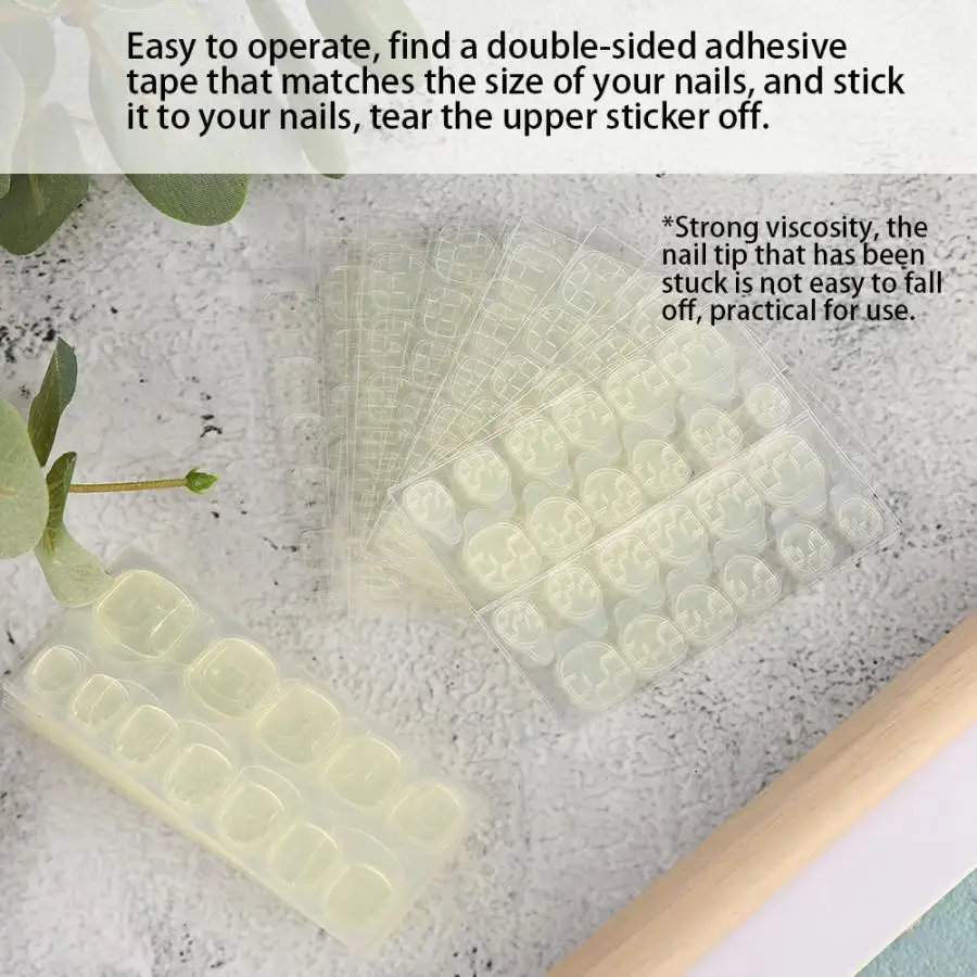 Нажмите на ногти дизайн ногтей прозрачные двухсторонние клейкие ленты накладные