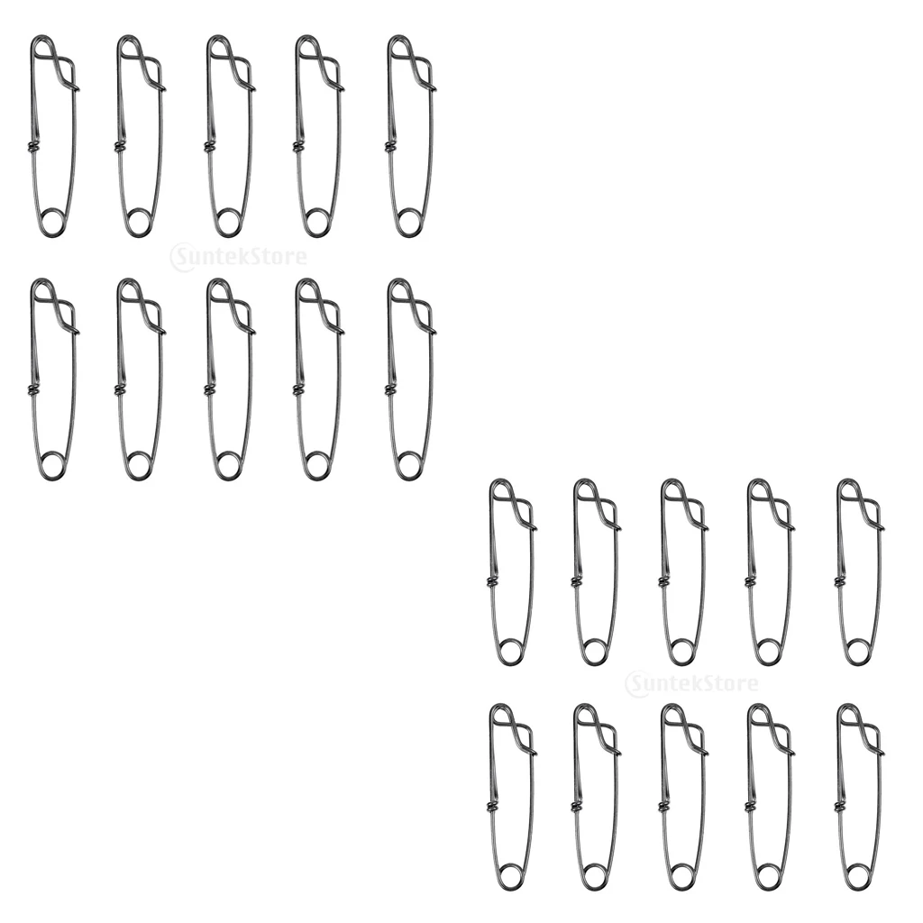 20 шт Нержавеющая сталь длинная линия удлиненный зажим для рыбалки и морских