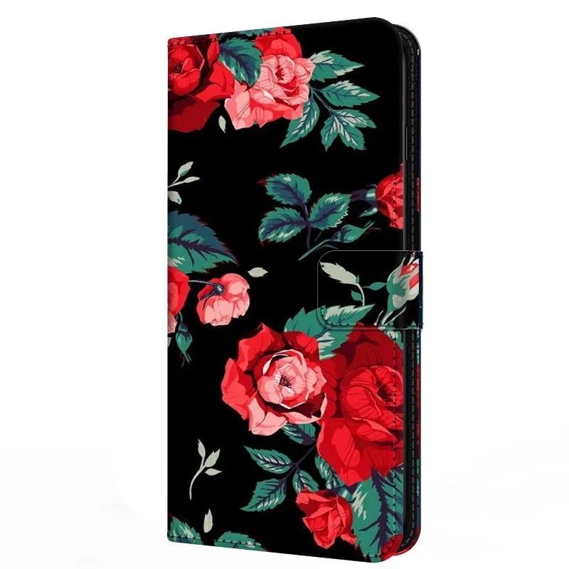 Leather Flip Case For Samsung Galaxy M12 M22 M32 A52 A72 A22 4G 5G Wallet Stand Book Cover Magnetic Flower Funda Capas M 22 Cute