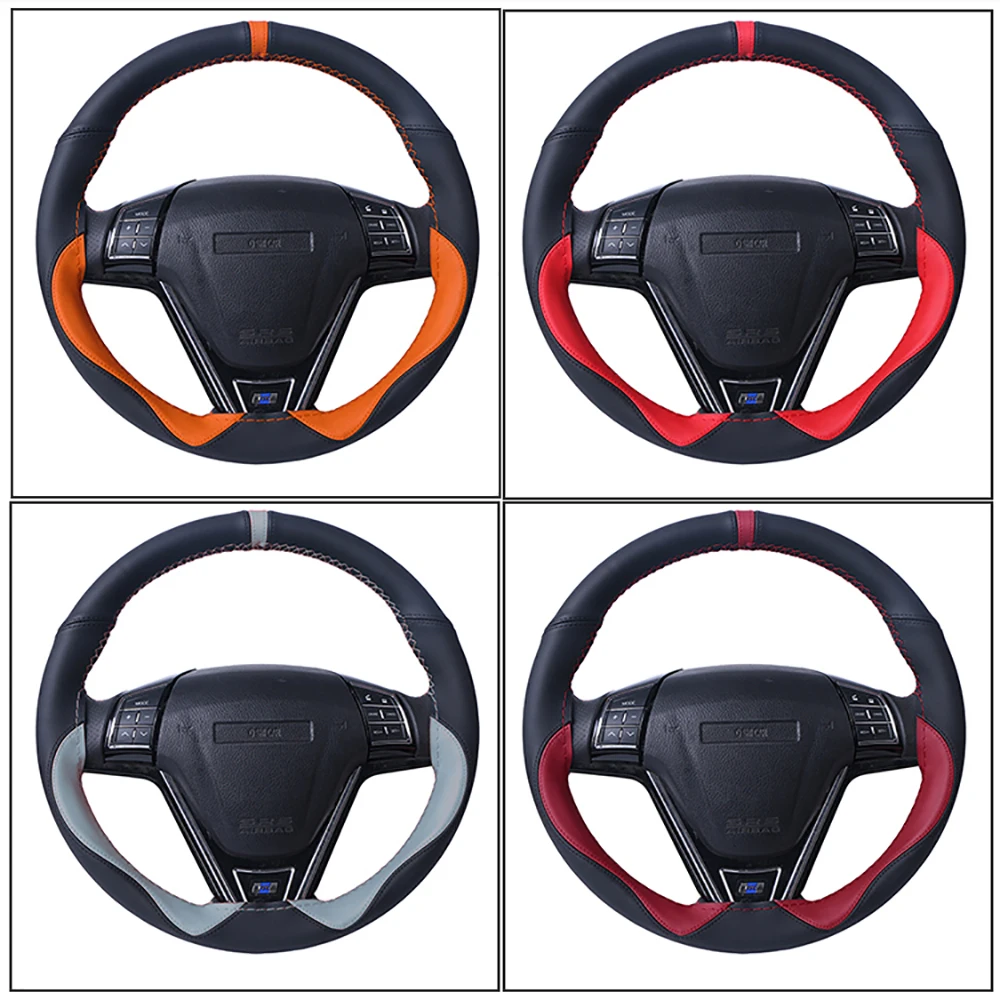 Универсальный мягкий кожаный чехол для руля автомобильные аксессуары