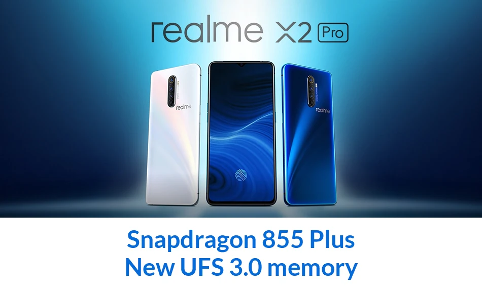 Realme X2 Pro 8RAM 128ROM 6," NFC мобильный телефон Snapdragon 855 Plus 64MP Quad камера смартфон 50 Вт Супер VOOC быстрое зарядное устройство