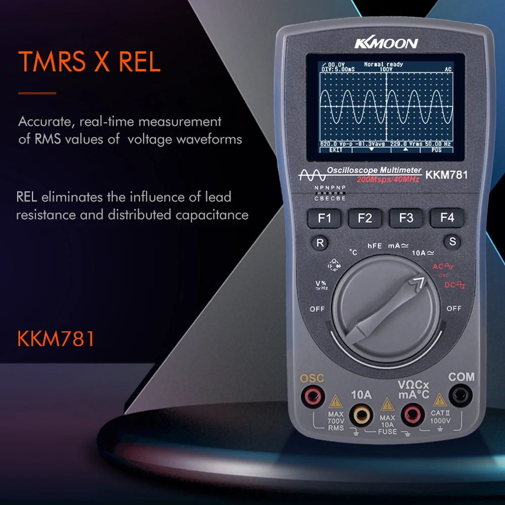 KKmoon мультиметр интеллигентая (ый) цифровой Scopemeter осциллограф 2-в-1 40 МГц 200 Мбит/с/S
