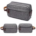 2021 холщовая дорожная сумка-тоут с кожаной ручкой, косметическая Мужская моющаяся сумка для бритья, для женщин, хранилище туалетных принадлежностей, водонепроницаемая сумка для туалетных принадлежностей XA401M