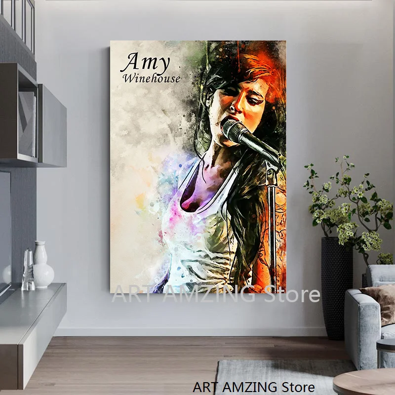 Плакаты и принты Amy Winehouse музыка ПЕВЕЦ звезда Сексуальная Картина на холсте