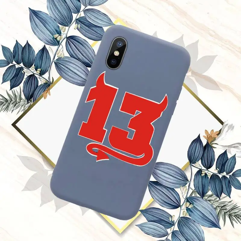 

Lucky Number 13 Phone Case Blue Candy Color for iPhone 11 12 mini pro XS MAX 8 7 6 6S Plus X SE 2020 XR