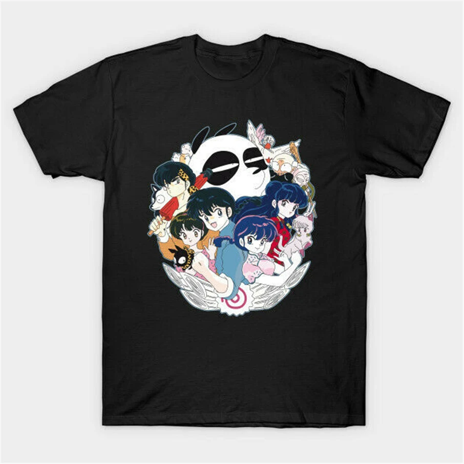 Ranma 12 Akane Tendo Nodoka Saotome Аниме Черная футболка для фанатов S 3Xl фитнеса| |