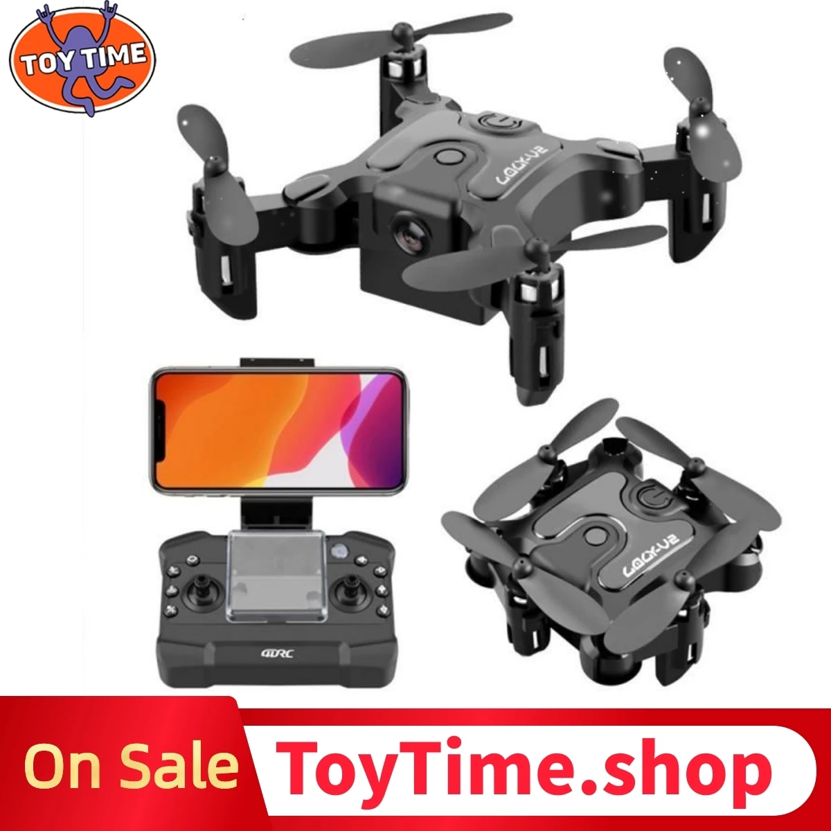 

ToyTime 4K мини складной дрон WIFI дистанционное управление самолет аэрофотосъемка фиксированная высота четыре оси вертолет радиоуправляемый кв...