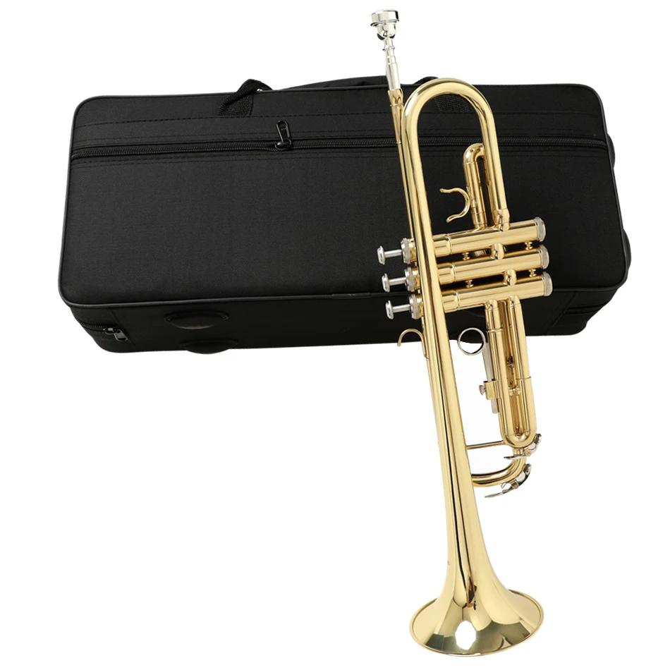 BATESMUSIC Bb труба плоская Латунная Труба изысканная прочная музыкальная с