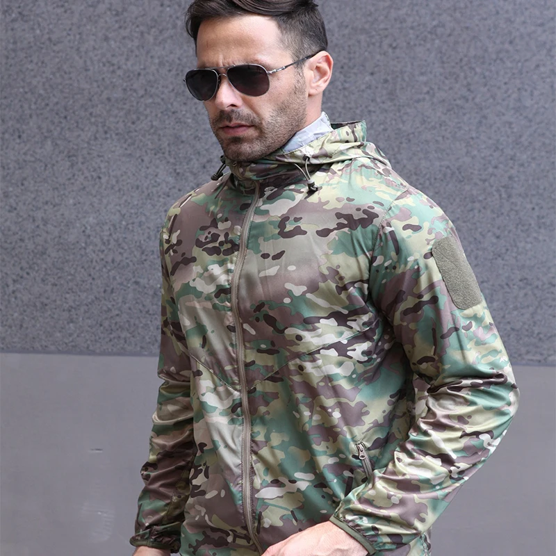 

Hunting Coats Jackets Tactical Hooded Camouflage Skin Clothing Outdoor Skin Clothing Windbreaker Hunting Apparel Accessories